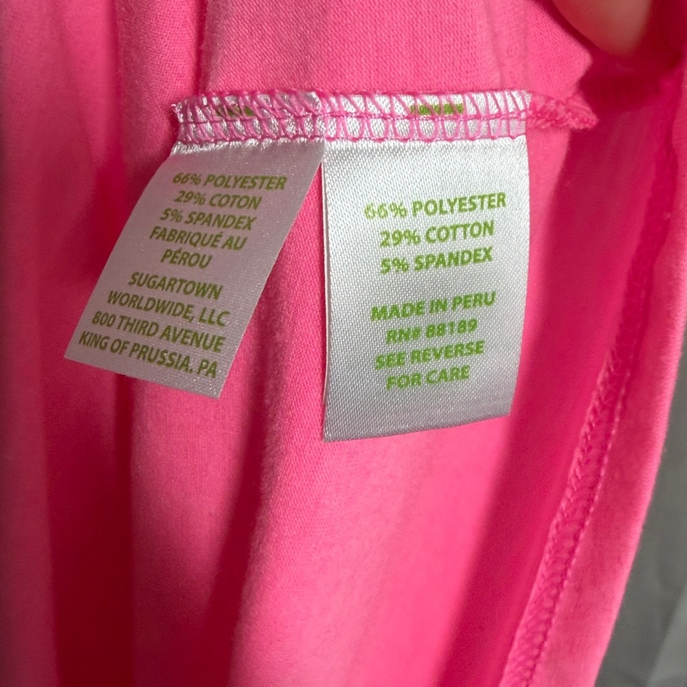 Lilly Pulitzer Alessa Ruffle Pink Tank Top Size XS - Picture 5 of 6